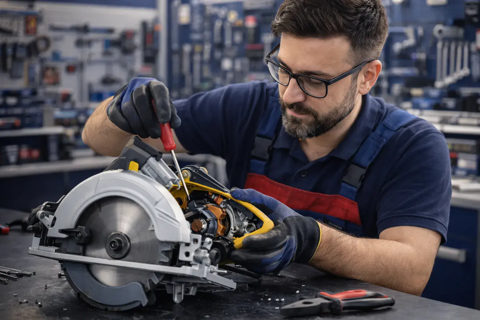 Técnico MacroService realizando coleta de máquinas